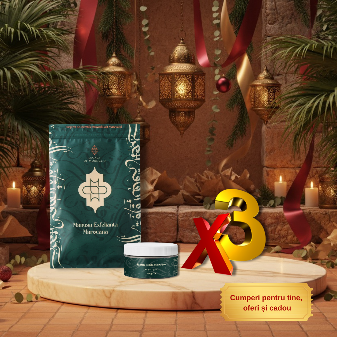3 x Pachet Exfoliant Marocan -  Christmas Edition